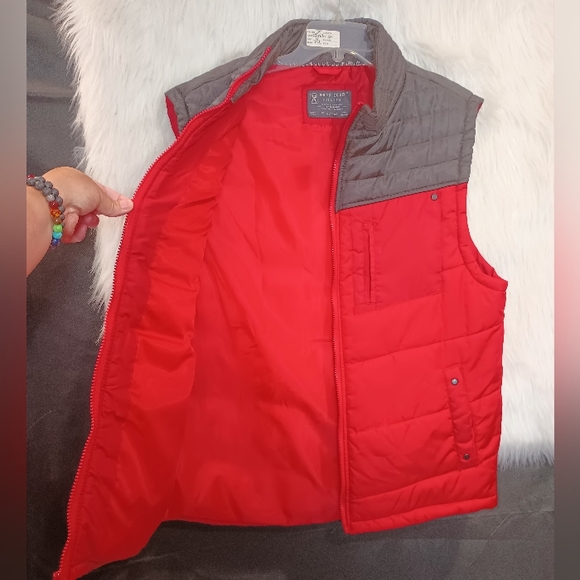 Mark Echo Red and Black Sleeveless Front Zip Vest Size XL - Picture 7 of 12